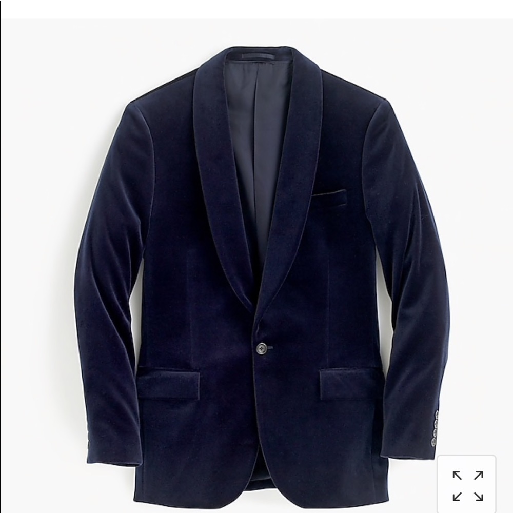 Jcrew men’s navy velvet ludlow blazer